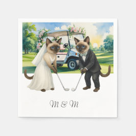 Golf Wedding themed for Cat Lovers スタンダードカクテルナプキン
