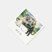 Golf Wedding themed for Cat Lovers スタンダードカクテルナプキン (角)