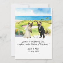 Golf Wedding themed for Cat Lovers
