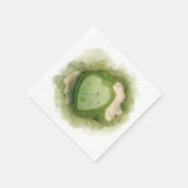 Golf wedding with heart shape スタンダードカクテルナプキン (角)