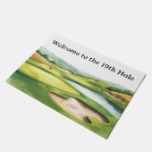 Golf Welcome to golfer home with golf course view ドアマット (アングル)