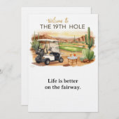 Golf Welcome to golfer house  FOR Arizona cocktail 招待状 (正面/裏面)