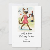 Golf Wine Tasting Event Invitation 招待状 (正面)