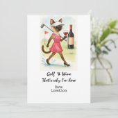 Golf Wine Tasting Event Invitation 招待状 (スタンド正面)