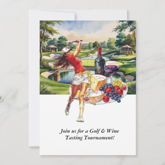 Golf & Wine Tasting Tournament Invitation 招待状 (正面)