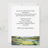 Golf & Wine Tasting Tournament Invitation 招待状 (裏面)