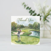 Golf Woman golfer is golfing in golf course  カード (スタンド正面)