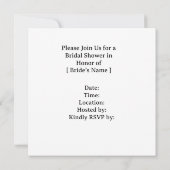 Golf Woman golfer on golf course Bridal  招待状 (裏面)