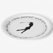 Golf woman Plate ペーパープレート (アングル)