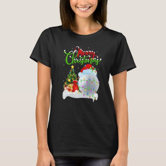 Golf  Xmas Decorations Santa Golf Christmas Tシャツ (正面)