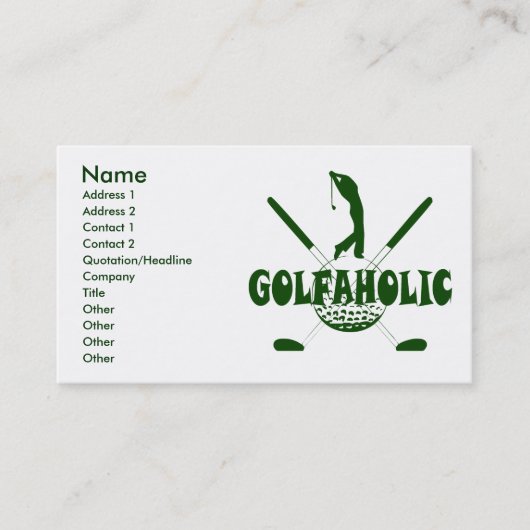 GOLFAHOLICの名刺 名刺 (正面)