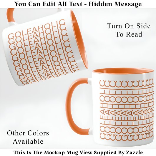 Golfaholic隠しメッセージ140GWゴルおもしろいフ マグカップ