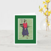 Golfer女性 カード (黄色い花)