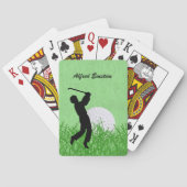 Golfer and Ball surrounded by grass Personalize トランプ (裏面)