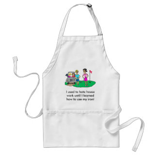 Golfer Cartoon Apron女性 スタンダードエプロン
