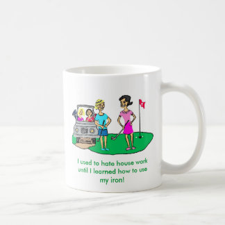 Golfer Cartoon Mug女性 コーヒーマグカップ