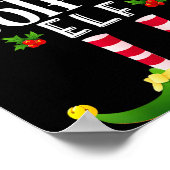 Golfer Christmas Elf Matching Pajama X-mas Party ポスター (角)