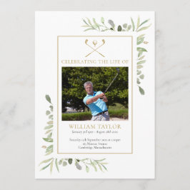 Golfer Funeral Memorial Order Of Service プログラム