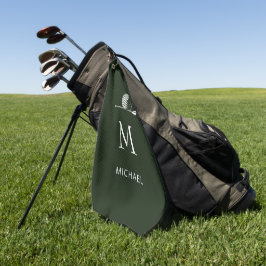 Golfer Gift Minimalist Modern Monogram Custom Golf ゴルフタオル