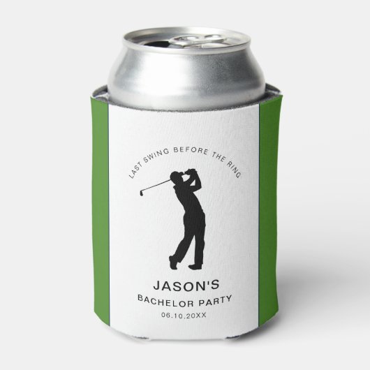 Golfer Golf Themed Bachelor Party  缶クーラー (缶正面)