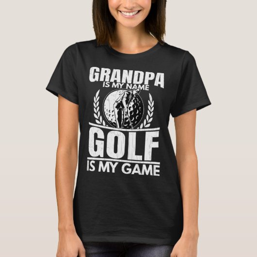 Golfer Grandpa  Golf Player Golfing Coach Graphic Tシャツ (正面)