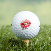 Golfer Happy Valentine's Day with big lips ゴルフボール (インサイチュ 木)