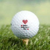 Golfer Happy Valentine's Day with love red heart   ゴルフボール (インサイチュ 木)