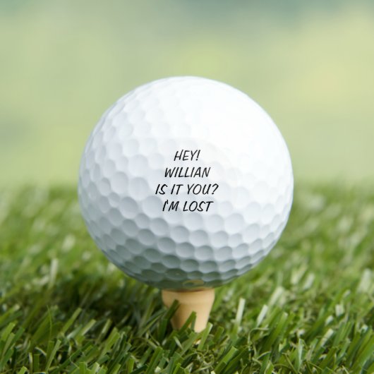 Golfer Humor Gift - Funny Lost Ball Custom Name ゴルフボール (インサイチュ 木)