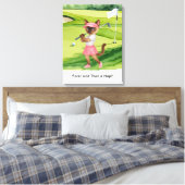 Golfer is on putting green for Siamese Cat lovers キャンバスプリント (インサイチュ (寝室))