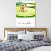 Golfer is on putting green for Siamese Cat lovers キャンバスプリント (インサイチュ (寝室))