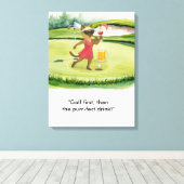 Golfer is on putting green for Siamese Cat lovers キャンバスプリント (インサイチュ (ウッドフロア))