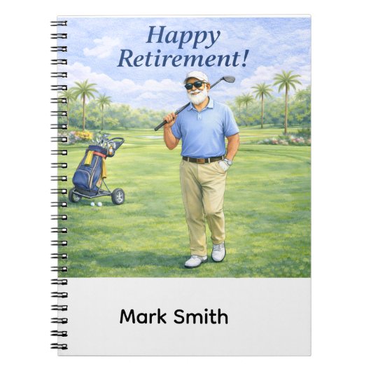 Golfer is relaxing in golf course retirement  ノートブック (正面)
