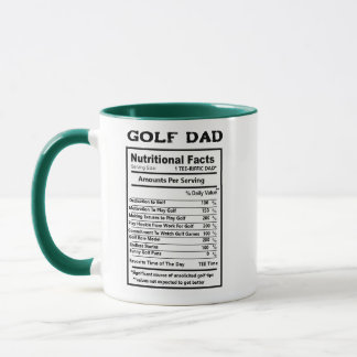 Golfer Nutrition Facts Funny Golf Dad Gift マグカップ