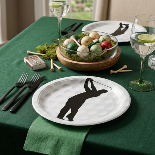 Golfer Paper Party Plate ペーパープレート