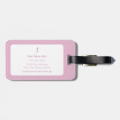 Golfer Personalized Name Modern Pink & White ラゲッジタグ (裏面横)
