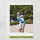 Golfer Photo Celebration of Life Funeral 招待状 (裏面)