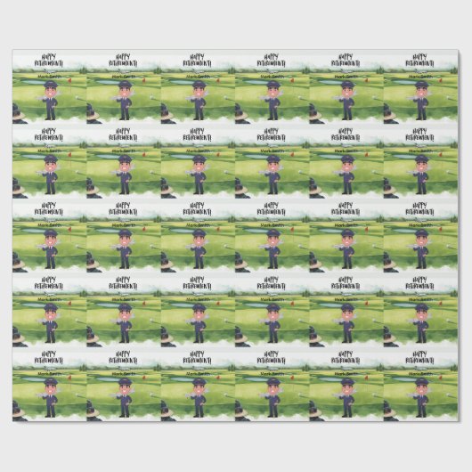 Golfer Pilot retirement  ラッピングペーパー (フラット)