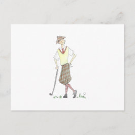 Golfer Postcard ポストカード