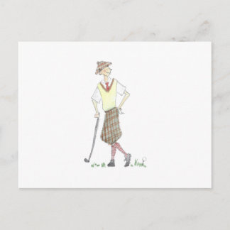 Golfer Postcard ポストカード