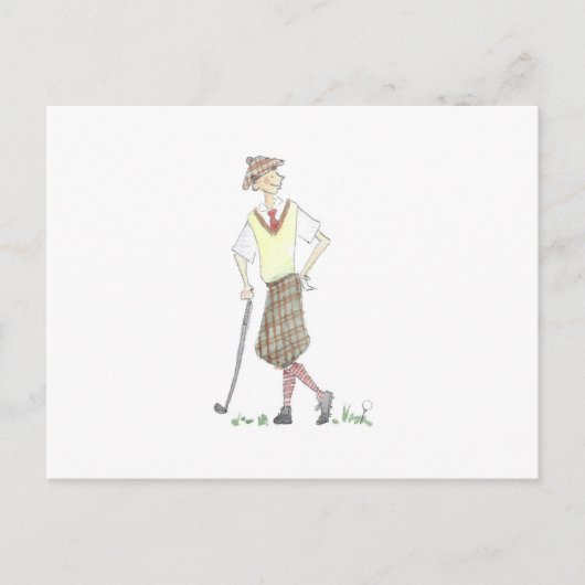 Golfer Postcard ポストカード (正面)