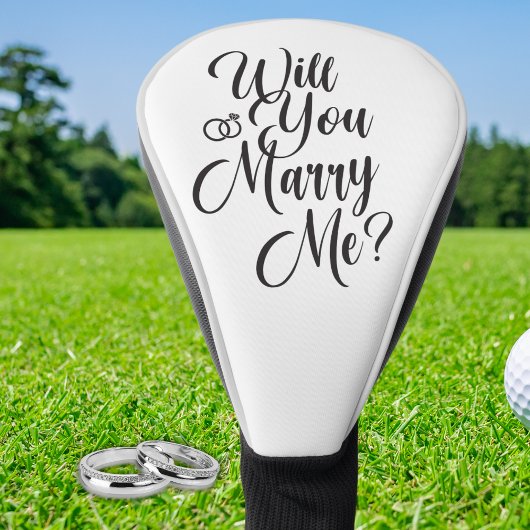 Golfer Proposal Gift - “Will You Marry Me?”  ゴルフヘッドカバー