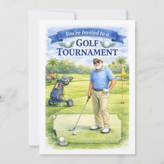 Golfer Retirement Party  招待状 (正面)
