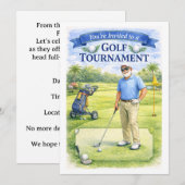 Golfer Retirement Party  招待状 (正面/裏面)