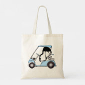 Golfer’s Personalized Flamingo Golf Baby Blue トートバッグ (裏面)