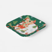 Golfer Santa Claus Golfing in Minnesota on Green ペーパープレート (傾斜あり)
