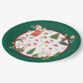 Golfer Santa Claus Golfing in Minnesota on Green ペーパープレート (アングル)