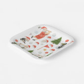 Golfer Santa Claus Golfing in Minnesota on Green ペーパープレート (傾斜あり)