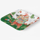 Golfer Santa Claus Golfing in Minnesota on Green ペーパープレート (傾斜あり)