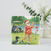 Golfer Santa Claus is golfing at Lake シーズンカード (スタンド正面)