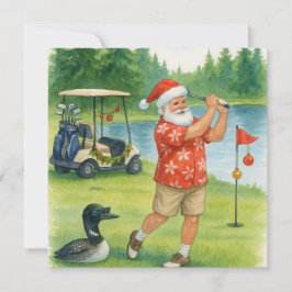 Golfer Santa Claus is golfing at Lake シーズンカード